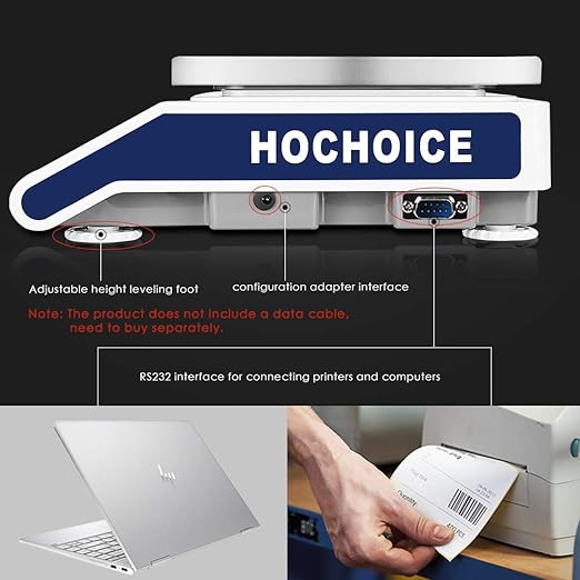 Counting Gram Industrial Scale Parts and Coin Weighing Scale 0.1g Precision Digital Electronic Scale 33lb x 0.00022lb 15kg x 0.1g with RS232 Port