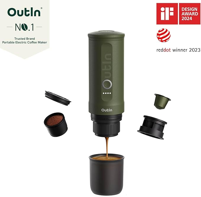 OutIn Nano Portable Electric Espresso Machine with Carrying Bag