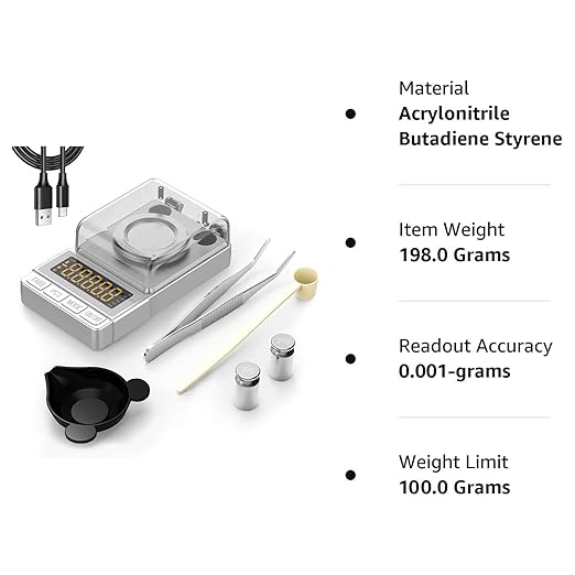 MAXUS Milligram Scale 100g/0.001g Sliver, Mg Scale with 20g Calibration Weight and Accessories, Sliver Powder Scale for Reloading