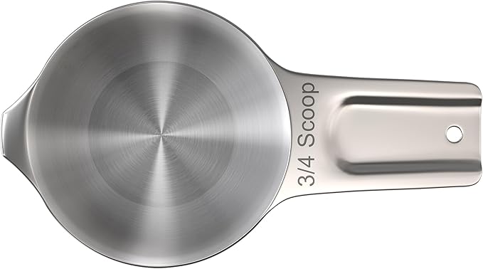 Color Up ¾ Cup Pet Food Scoop – Stainless Steel Dog Food Scoop Cup (12 Tbsp) – Heavy-Duty, Rust-Resistant Measuring Scoop for Dogs, Cats, Birds & Rabbits – Ideal for Dry Food & Treats