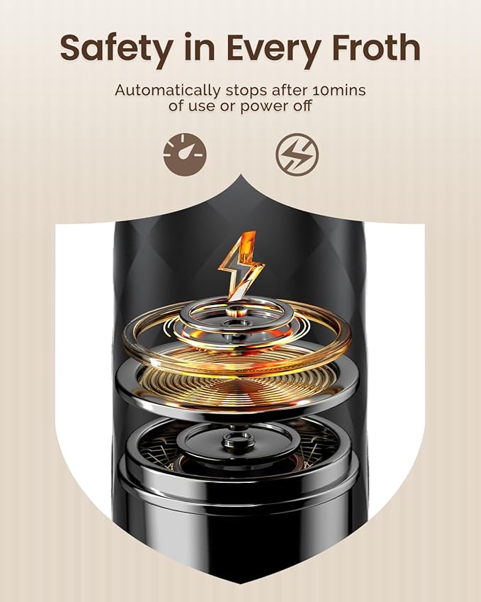 Maestri House Rechargeable Milk Frother, LunaFro Mini Handheld Electric Foam Maker Detachable Stainless Steel Whisk Drink Mixer Foamer Mini Blender for Matcha, Lattes, Cappuccino, No Stand