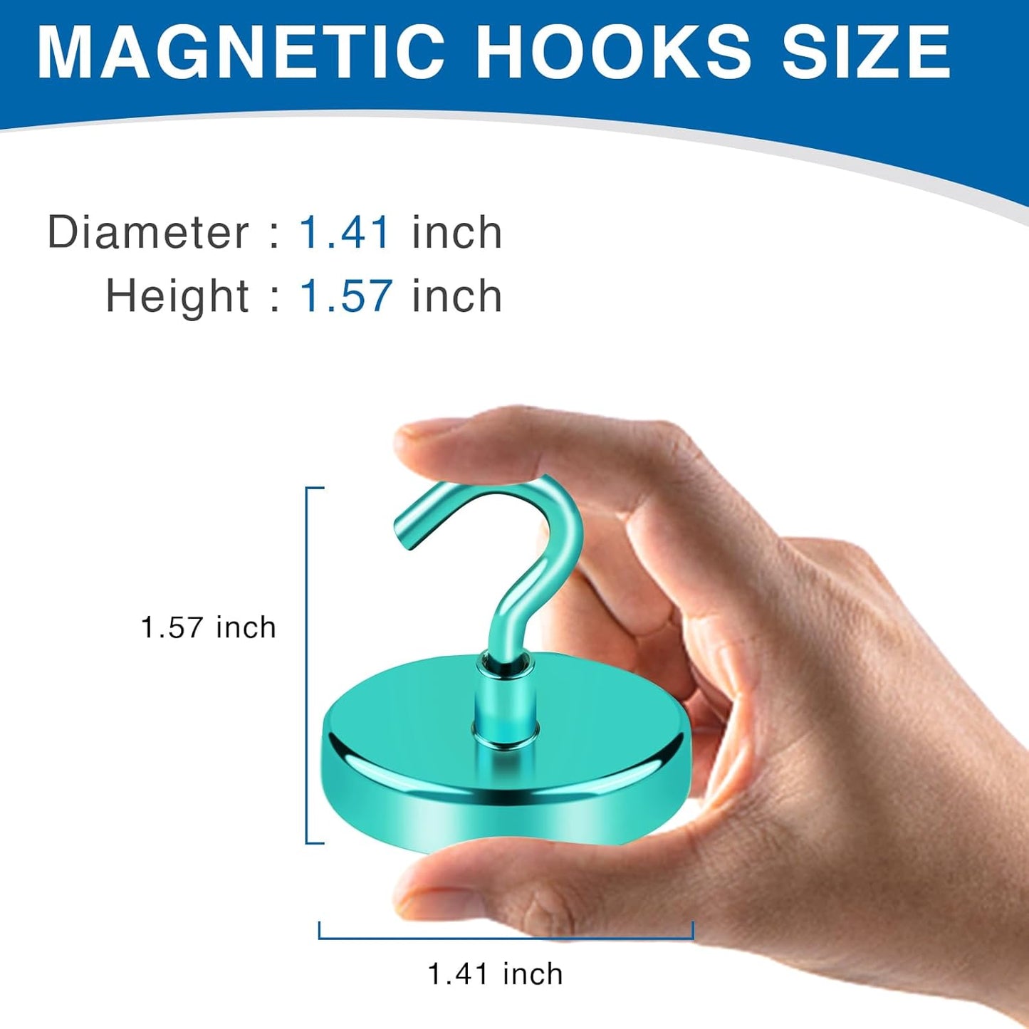 LOVIMAG Cruise Ship Essentials - 150Lbs Heavy Duty Green Magnetic Hooks for Cruise Cabins - 12 Pack