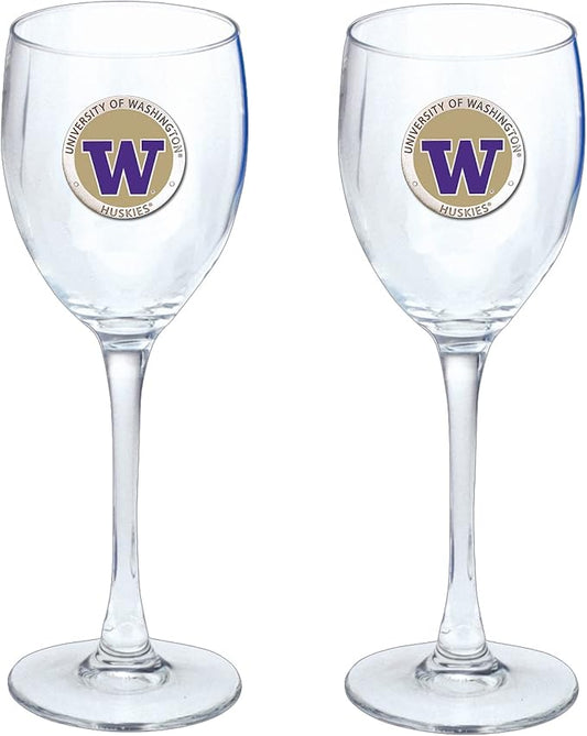 Heritage Pewter Washington Glass Water Goblets – Set of 2 | 12 OZ Goblet Glasses | Expertly Crafted Pewter Glass
