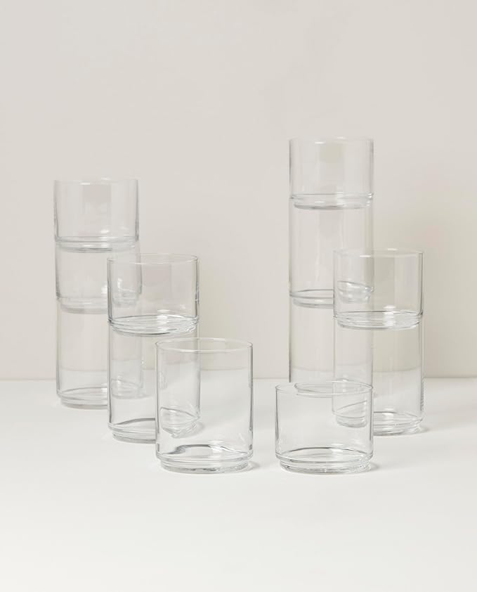 Lenox Tuscany Classics 12Pc Tall & Short Glasses, 5.51, Clear