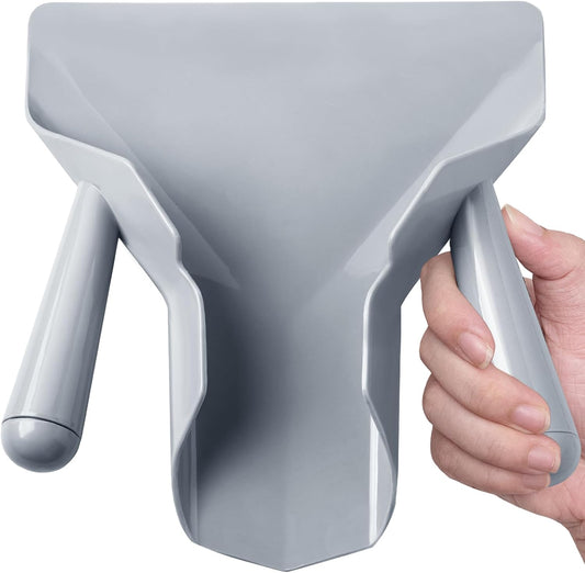 Polycarbonate French Fry Popcorn Scoop, Quick Fill Tool for Food Bags & Boxes, Multipurpose Utility Scooper for Bagger French Fries, Snacks, Desserts, Ice, Dry Goods(Dual Handle)