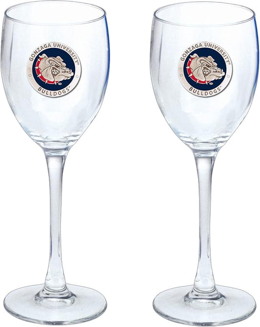 Heritage Pewter Gonzaga Glass Water Goblets – Set of 2 | 12 OZ Goblet Glasses | Expertly Crafted Pewter Glass