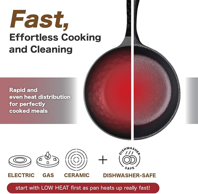 Diamond X Premium Non Stick Wok Pan with Lid - 11" Large Flat Bottom Chinese Wok - Woks & Stir-fry Pans Nonstick - Titanium-Coated 8-Layered Korean Engineered Skillet for Frying, Oil-Free, PFOA-Free