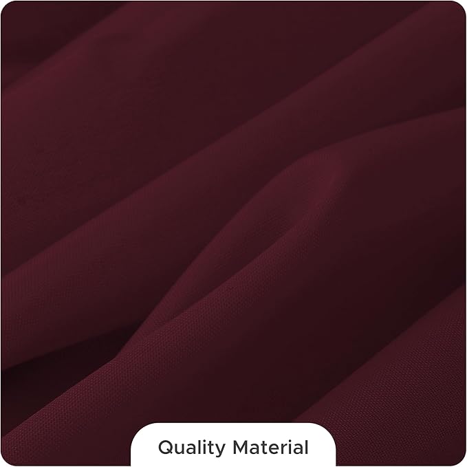 Fitable 8 Pack Rectangle Tablecloths: Stain Resistant Wrinkle Free Fabric Table Clothes, Washable Reusable Polyester Table Covers for Wedding Party Birthday Banquet Reception(Burgundy, 60x102 Inch)