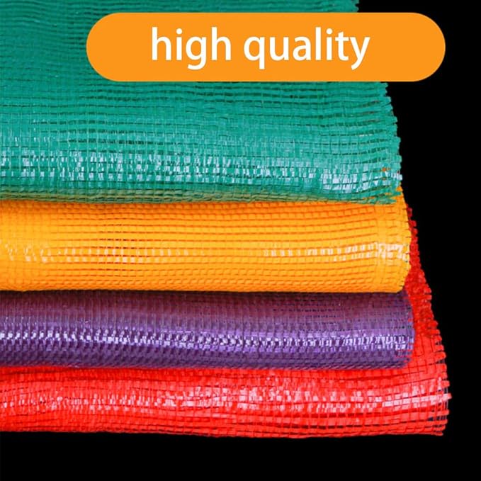 10pcs Extra Large Mesh Storage Produce Bags Reusable Vegetable Storage Bags Sacks 21'' x 32'' Holds up to 50 Lbs Vegetable Storage Bags (Green 10)