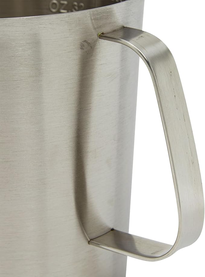 Juvale 4-Stainless Steel Metal Measuring Cups - 32 Oz/1000 mL, With Handle - Stainless Steel Graduated Pitcher with Ounce & Milliliter Markings