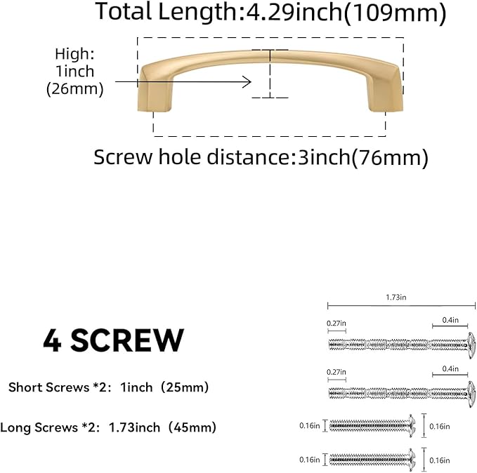 10 Pack 3 Inch(76mm) Kitchen Cabinet Handles Champagne Bronze Cabinet Pulls Zinc Alloy Drawer Pulls Kitchen Hardware