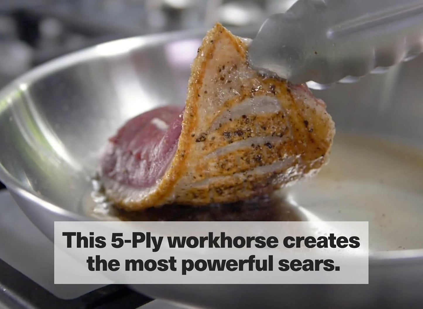 Misen 5-Ply Stainless Steel 10" Frying Pan - Professional Cookware for Induction, Gas and Electric - Dishwasher Safe, Oven Safe to 800°F - Durable, Versatile, Even Heating