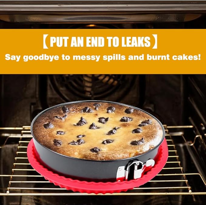 9 Inch Springform Pan Round Cake Baking Pans with Removable Bottom Leakproof Cheesecake Springform Pan Protector 10 Inch Bakeware for Cake, Cheesecakes, Pizza, and Quiches