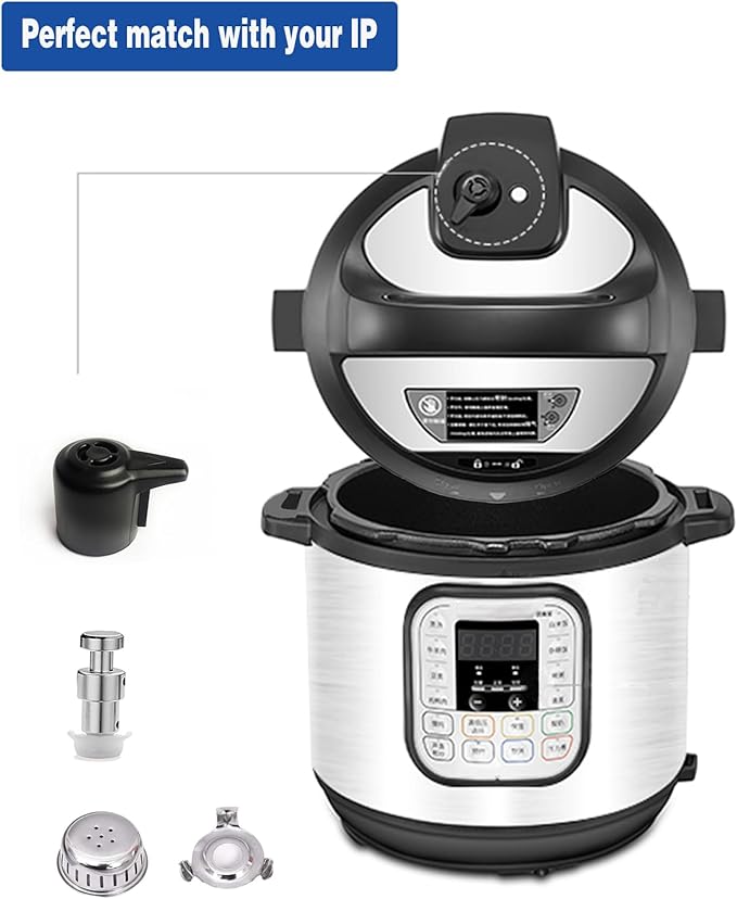 12 Pcs Instant Pot Steam Release Valve Original Instant Pot Parts Replacement with 8 Silicone Caps, Steam Release Handle for IP Duo 3, 5, 6, 8 Qt, Duo Plus 3, 6 Quart InstaPot parts