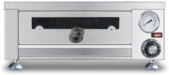 Generic YOOKTEN Indoor Pizza Oven,Electric Countertop Pizza Ovens,Portable Commercial Pizza Maker for Home with 60 Minutes Timer Stainless Steel Pizza Cooker,1100W, Large, Silver
