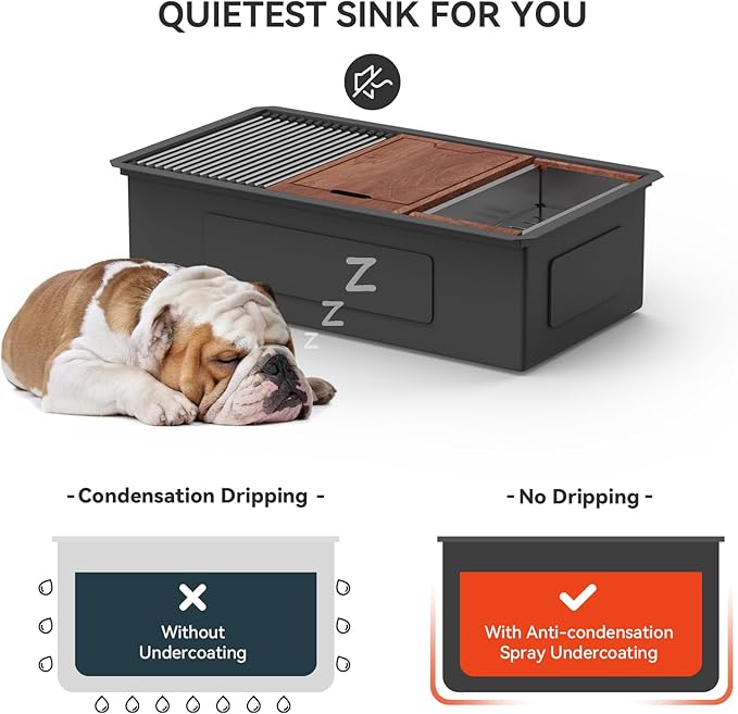 30 Undermount Kitchen Sink Black Stainless Steel - Lordear 30"x19" Kitchen Sink Undermount Gunmetal Black Workstation 16 Gauge Stainless Steel Single Bowl Handmade Sinks Basin