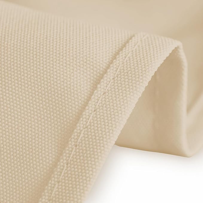 LTC LINENS Rectangular Tablecloth Beige - 70x120 Inch Rectangle Table Cloth for 6-8 ft Table - Wrinkle Resistant Polyester Cloth for Party, Banquet