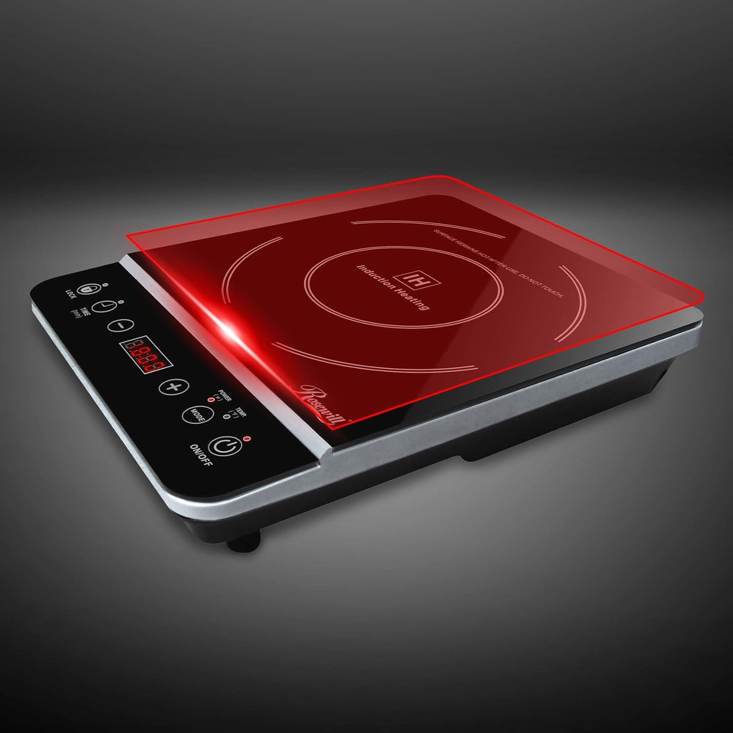 Rosewill Induction Cooker 1800 Watt, Induction Cooktop, Electric Burner with Stainless Steel Pot 10" 3.5 QT 18-8, RHAI-13001