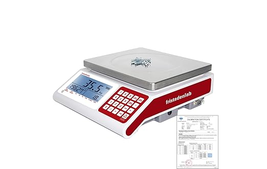 Fristaden Lab Counting Scale for Small Parts | 30 kg x 0.5 g | USA Company | Units: g, lbs, oz, kg | Calibration Certificate