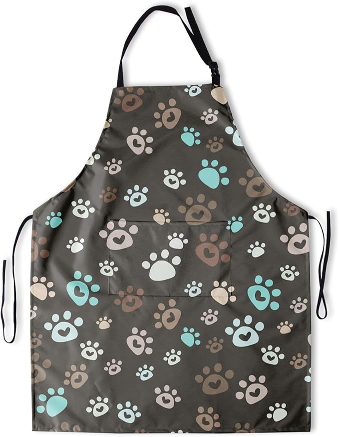 Funny Animal Apron with 2 Pockets Waterproof for Men Women Kitchen Garden Decor