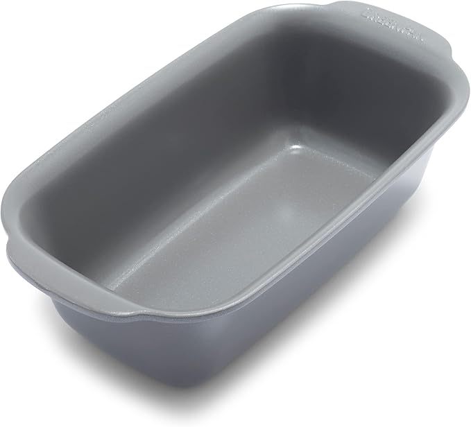 GreenPan Premiere Ovenware Healthy Ceramic Nonstick 1 lb. Loaf Baking Pan, PFOA & PFAS-Free, Warp-Free Bakeware, Durable Quick Heating Baking Tray, Oven and Broiler Safe to 600F, Dishwasher Safe, Gray