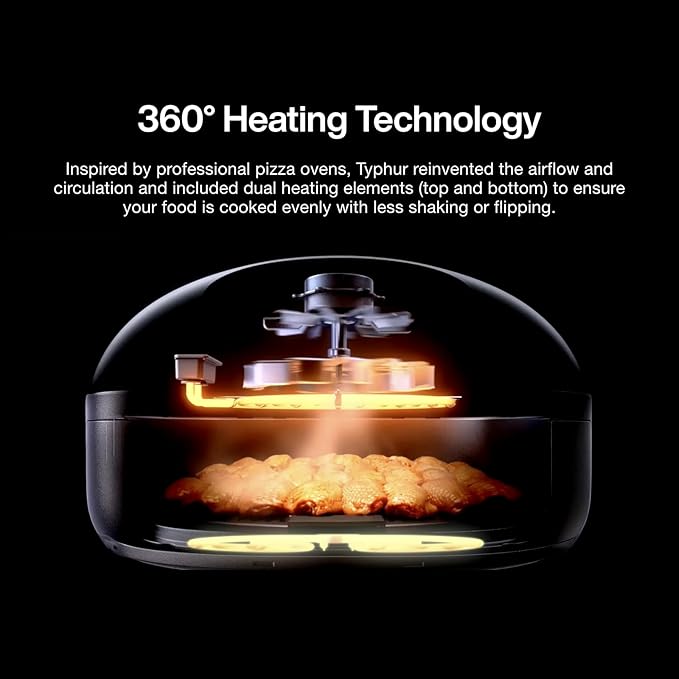 Dome 2 Air Fryer, Extra Large Airfryer with Superior Airflow, Self-cleaning Smart Digital Fryer with PFAS free Basket for Quick Easy Meals, Up to 32 Chicken Wings Capacity [New Version]