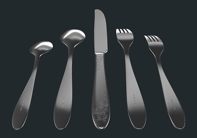 Modern Silverware Set, 18/10 Stainless Steel Flatware, Mirror Finish, Dishwasher Safe, Elegant Cutlery for Home and Dining, Built to Last (20-Piece, Imperial)