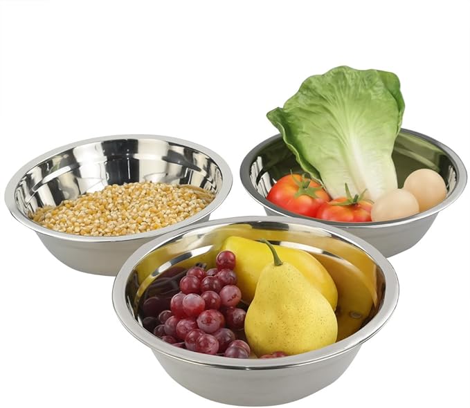 Stainless Steel Mixing Bowls/Metal Prep Bowls, Set of 4