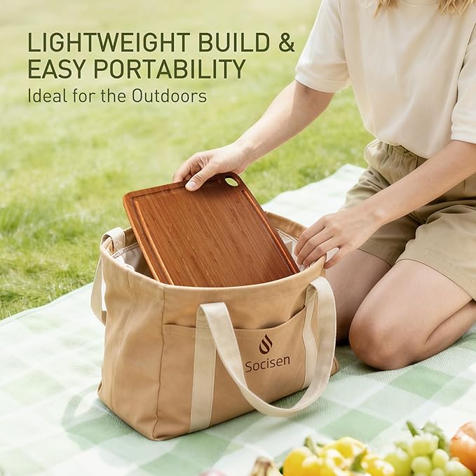 Dishwasher Safe Bamboo Cutting Boards Durable Lightweight Wood Cutting Board for Busy Kitchen, Easy Clean Wooden Chopping Boards with Juice Groove Set of 3 (L+M+S)