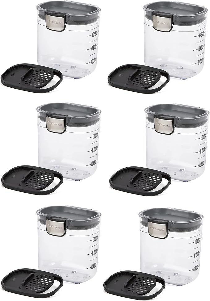 Progressive PKS-401 1.5 Cup Mini Prokeeper+ Airtight Silicone Seal Storage Container Great For Spices & Baking Acessories (6- Piece)