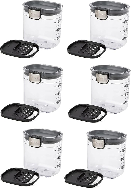 Progressive PKS-401 1.5 Cup Mini Prokeeper+ Airtight Silicone Seal Storage Container Great For Spices & Baking Acessories (6- Piece)