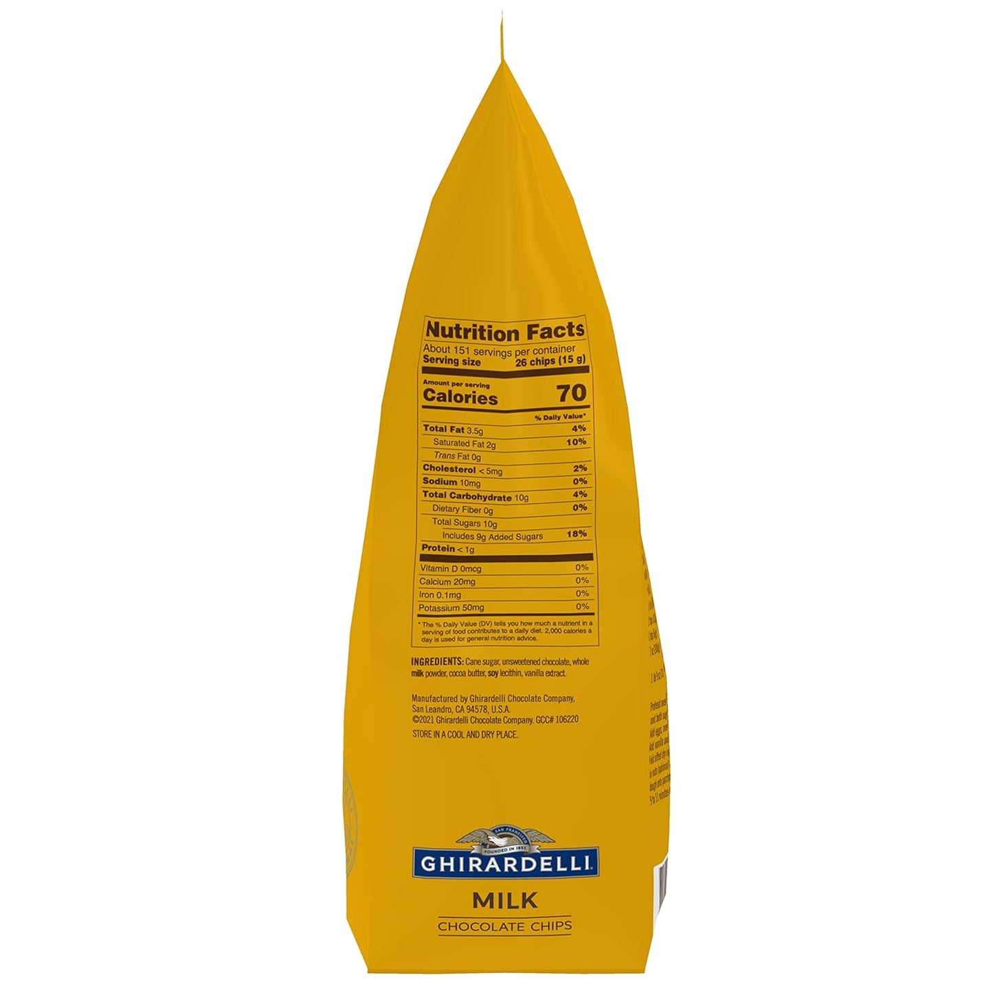 Ghirardelli Chocolate Company Milk Chocolate Chips 800 per lb., 5lb (Pack of 2)