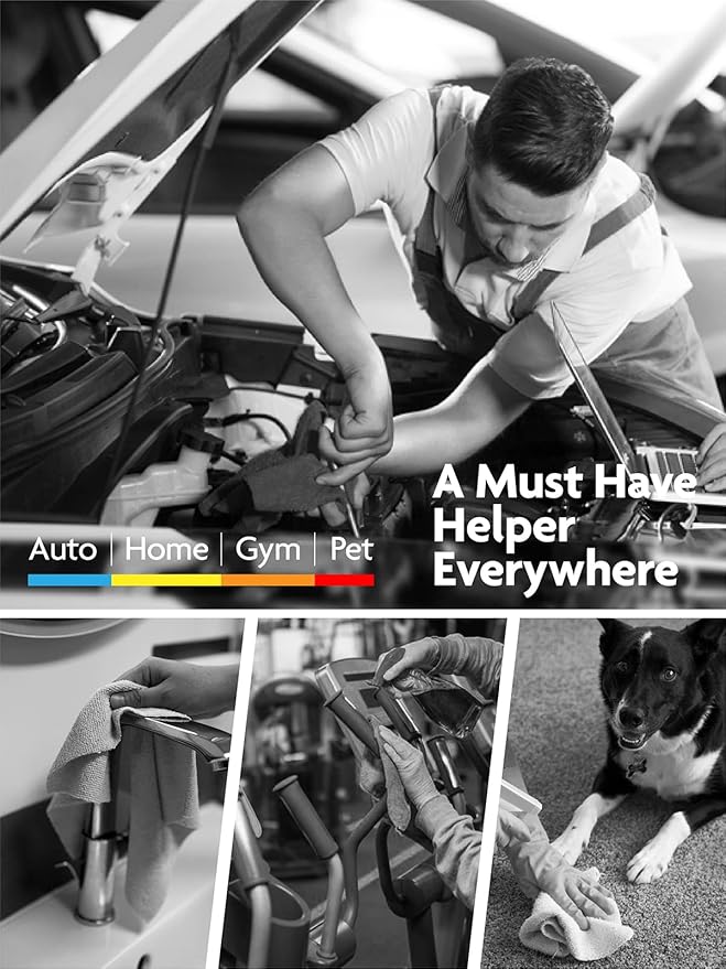 Fantasticlean Microfiber Cleaning Cloth Roll -40 Pack, Tear Away Microfiber Towels, 12" x 12", Reusable, Washable, Scratch Free, Ultra Absorbent for Car, Home Supplies, Shop (DimGrey)