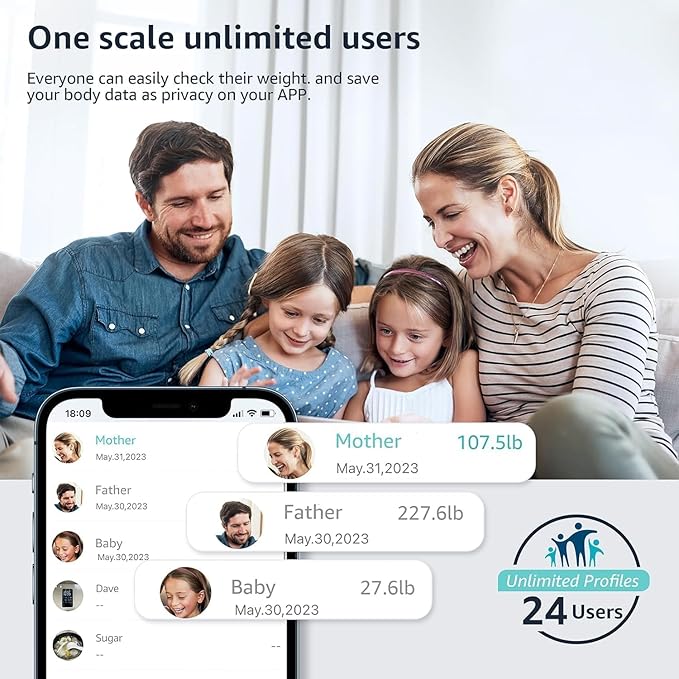 Posture Scale for Body Weight, Digital Bathroom Smart Scale, 13 Body Composition Analyzer Sync Weight Scale BMI Health Monitor Sync Apps 400lbs - Black