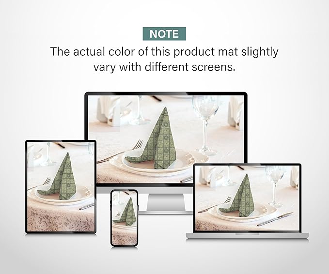 RUVANTI Cloth Napkins Set of 6 Cotton 100%, 18x18 Inches Napkins Cloth Washable, Soft, Absorbent. Cotton Napkins for Parties, Christmas, Thanksgiving, Weddings, Dinner Napkins Cloth - Floral Tiles