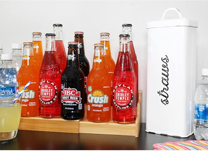 AuldHome Design Farmhouse Enamelware Straw Holder (White); Rustic Metal Straw Storage Canister