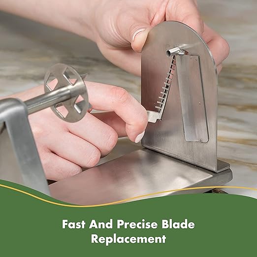 Homarden Stainless Steel Vegetable Spiralizer - 5 Blade Zucchini Noodle Maker - Industrial Quality Vegetable Slicer for Veggies, Salad Chopper, Potato Cutter, Zoodle Maker, 9 x 3.5 x 4.8 Inches