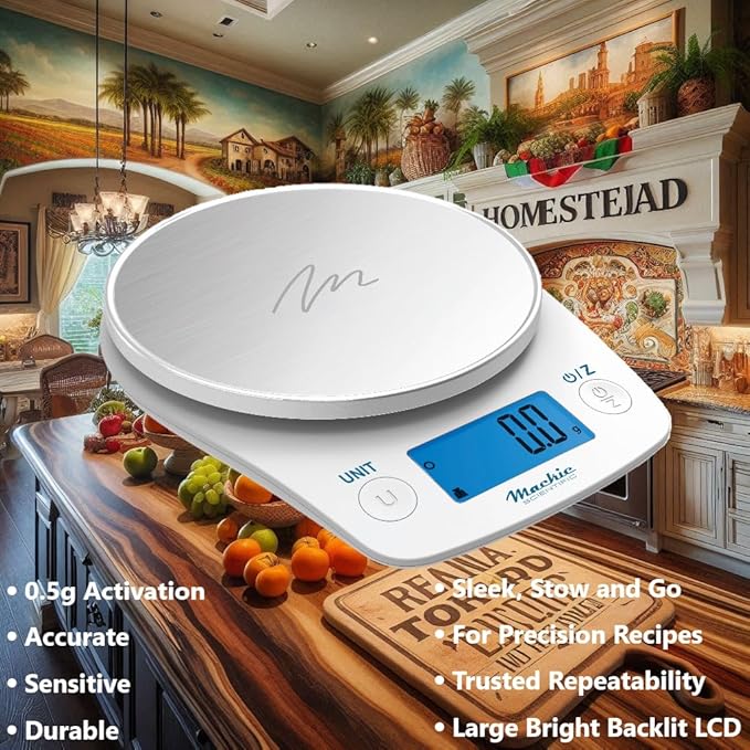 C19, an American Comany, You CAN FIND Cheaper BUT You Can't FIND Better, 12lbs Family Food Kitchen Scale, Solid Glass Top, Designed in Seattle WA