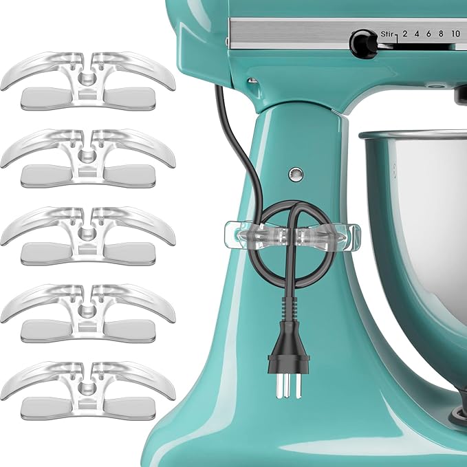 Upgraded Cord Organizer | Organization and Storage for Kitchen Appliances,Cord Keeper,Cord Wrapper,Cord Holder for Air Fryer,Coffee Maker,Blender,Toaster,Table Lamps Cord,5Pcs