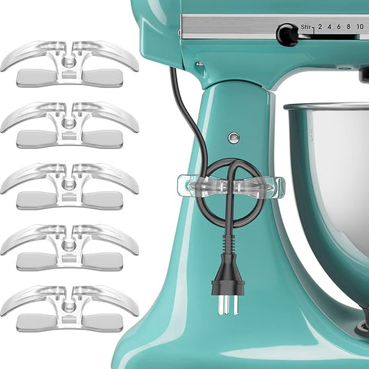 Upgraded Cord Organizer | Organization and Storage for Kitchen Appliances,Cord Keeper,Cord Wrapper,Cord Holder for Air Fryer,Coffee Maker,Blender,Toaster,Table Lamps Cord,5Pcs