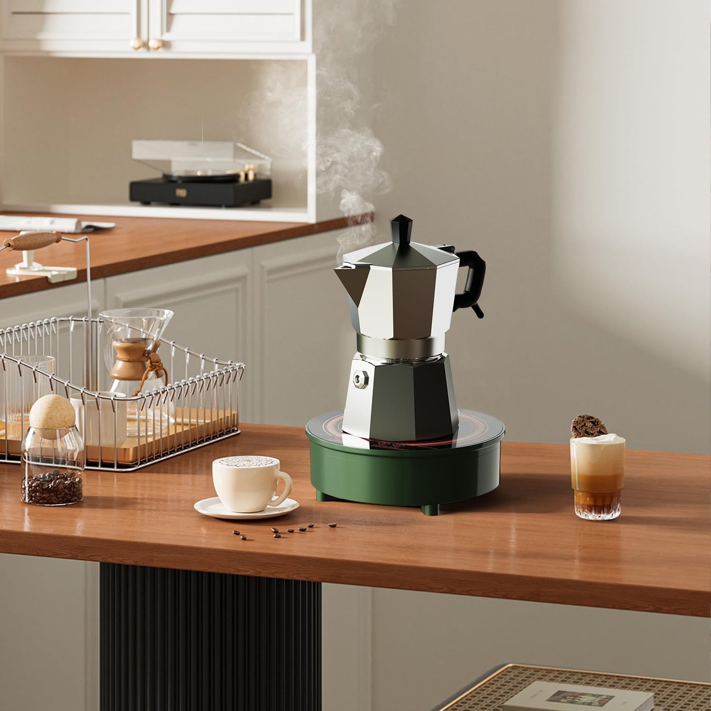 Mini Induction Cooktop, Small Burner 700W/120V Mini Hot Plate Electric Stove Cookter for Traveling Camping small kitchen spaces Small Induction Cooktop for Coffee,Tea & Milk