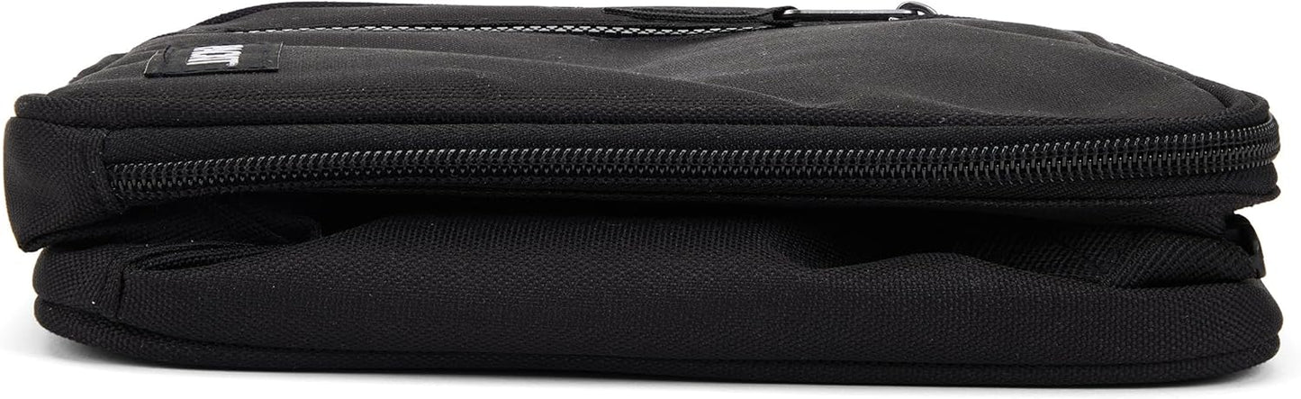 PackIt Freezable Classic Lunch Box, Black, Built with EcoFreeze® Technology, Collapsible, Reusable, Zip Closure With Zip Front Pocket and Buckle Handle, Designed for Fresh Lunches