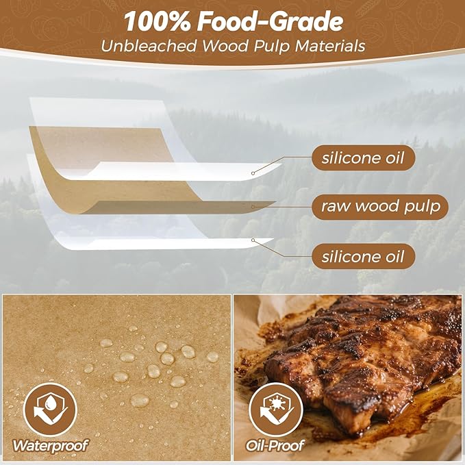 360 Count 12"x 16" Heavy Duty Parchment Paper Sheets for Baking, No-Stick & No-Leak Unbleached Baking Paper, Pre-cut Half Parchment Paper Sheets for Oven, Air Fryer, Microwave