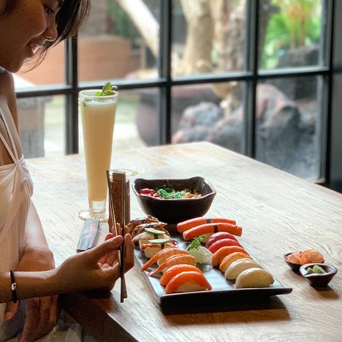 Sushi Making Kit, All in One Sushi Roller Set Maker Kit with Bamboo Rolling Mat, Bazooka, Chopsticks Holders, Rice Paddle, Avocado Slicer for Beginners, Kids, Family, Friends, Home