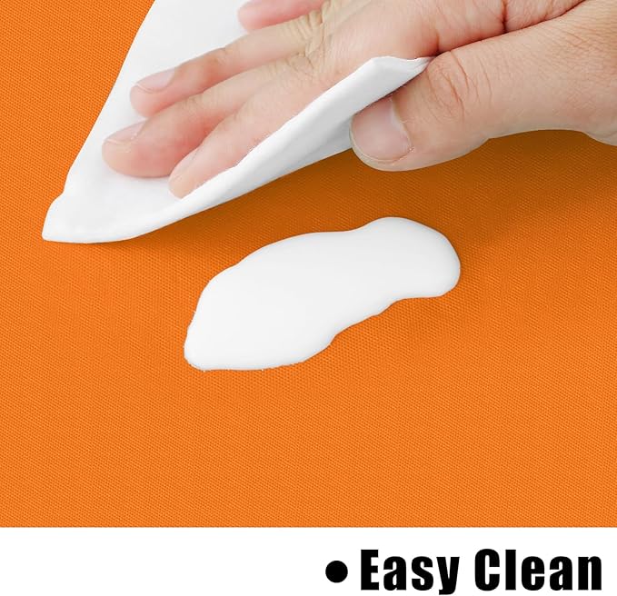 homing Round Vinyl Tablecloth, Waterproof Spillproof Plastic Flannel Backed Table Cloth, Wipe Clean Table Cover for Dining, Buffet Parties and Camping (Orange, 60")