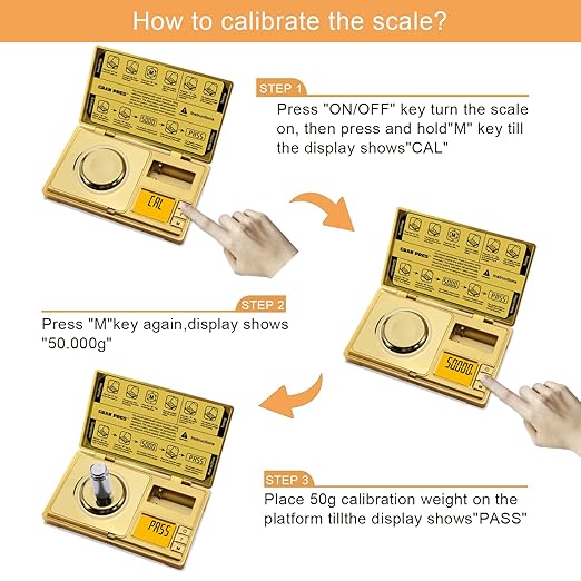 High Precision Milligram Scale,50g/0.001g Digital Mini Pocket Gram Scale,Mg Scale for Weighing Powders,Jewelry, Medicine, Gem, Reloading,Gold Scale with Cal Weight, Tweezer and Tray