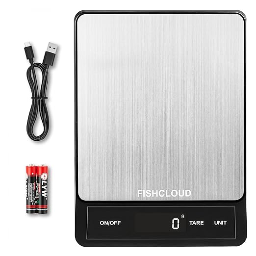 Food Scale - Rechargeable Digital Kitchen Scale 33lb, 1g/0.05oz Precision, Type-C, Stainless Steel, Grams/Ounces, LCD Display, for Cooking/Baking/Meal Prep (Ash Silver)
