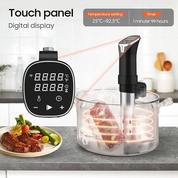 Sous Vide, 1100 Watts Sous Vide Cooker Machine Immersion Circulator, Thermal Immersion, Fast-Heating with Timer & Best Gift