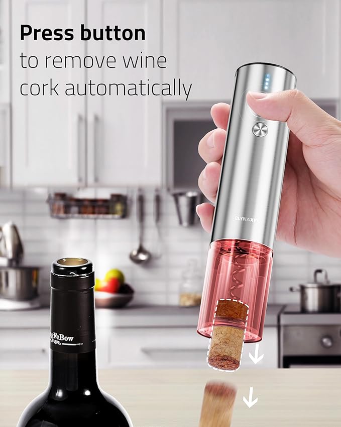 Electric Wine Opener Set - Premium Wine Gifts with Wine Opener, Foil Cutter, Wine Aerator, Vacuum Stopper, and Elegant Gift Box - Ideal Gift for Mother’s Day Father’s Day Birthday Anniversary
