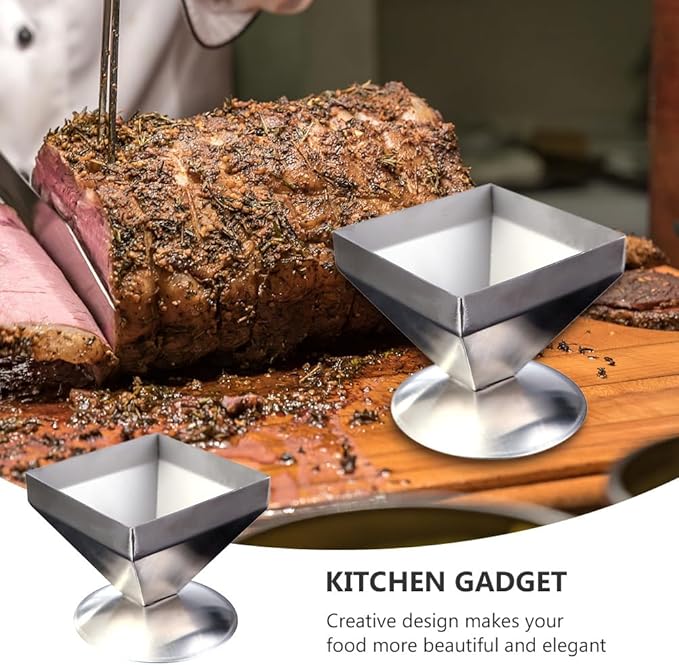 DOITOOL Stainless Steel Pyramid Mold, Pyramid Cake Mold Rice Shaper Food Metal Serving Plate for Home Restaurant Kitchen, Size S